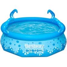 Bestway 57397 OctoPool Quick-Up Pool 274x76cm rund Kinderpool Schwimmbecken Planschbecken Wassersprüher blau