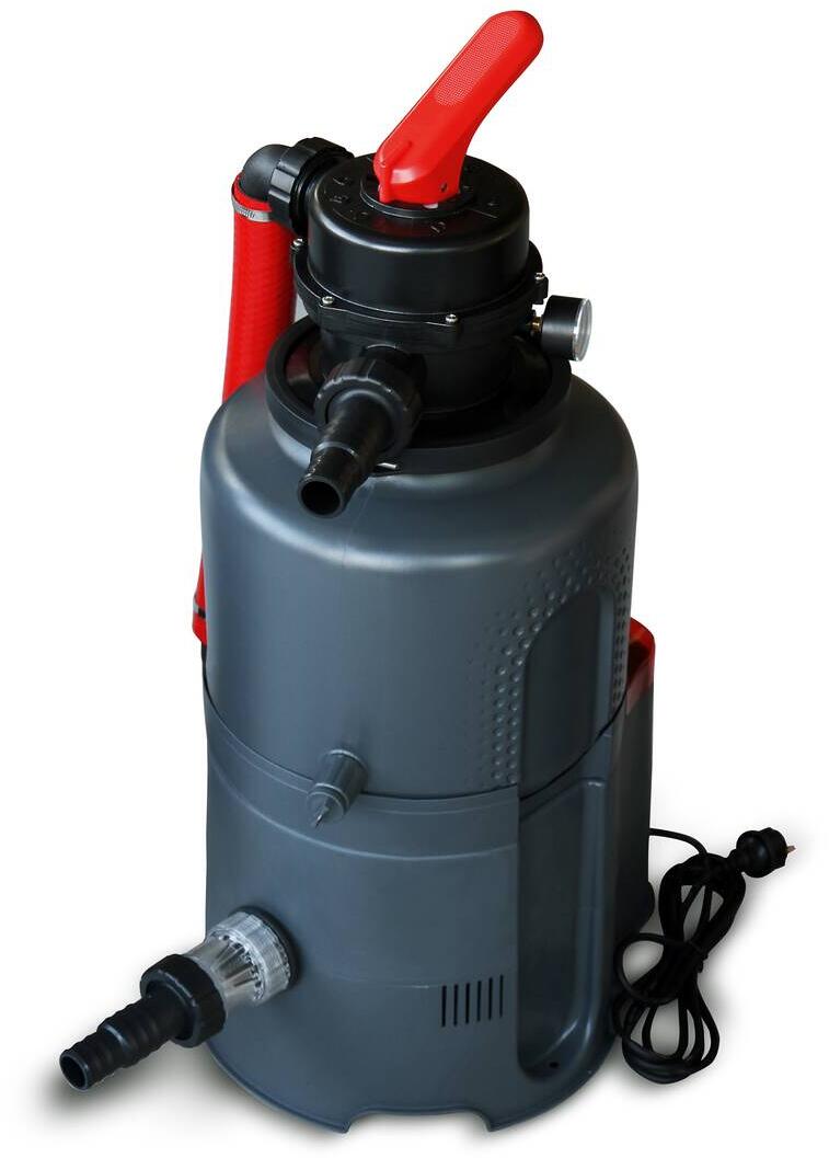 Azuro Top Sandfilteranlage für Quick-Up-Pools bis 16m³ mit Pumpe, 4m³/h, Ø 143mm, 4-Wege-Ventil, 230V, grau