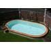 Future Pool Swim Stahlwand-Pool, 600x320x150cm, oval, Alu-Handlauf, sand