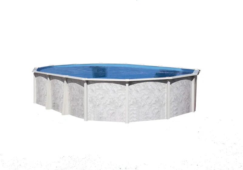 Interline Diana Stahlwand-Pool Basic Pool, 610x360x132cm, oval, Innenhülle, Skimmer, grau