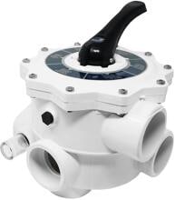 Midas Classic Line 6-Wege-Side-Mount-Ventil, Klebeanschluss 2", ABS, weiß