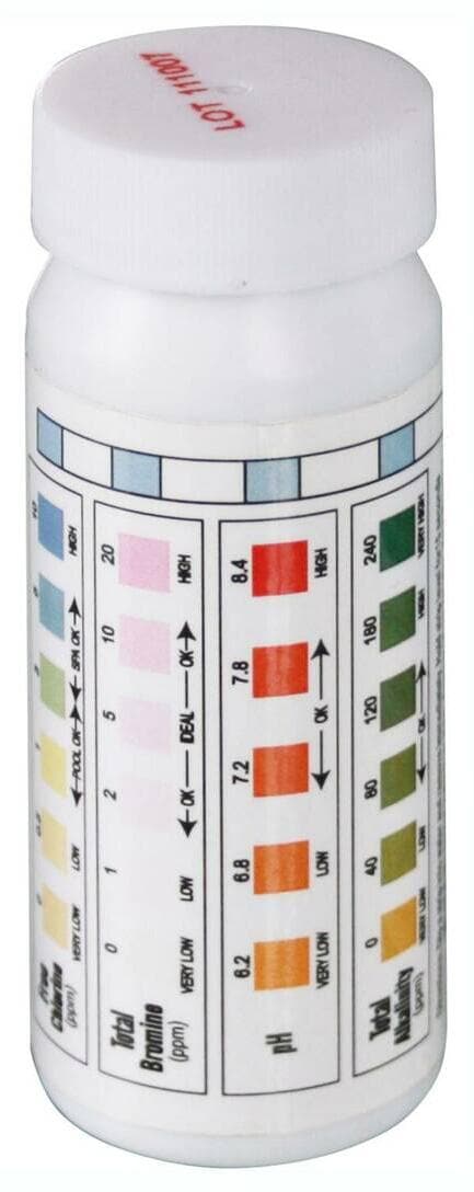 Water-ID Teststreifen 3-in-1 für Wasseranalyse Chlor- Brom und pH-Wert, 50 Stück