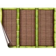 Seitenwandaufkleber für Stahlwandpool, Bambus braungrün A6