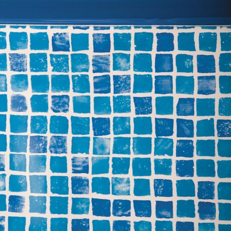 Gre Poolfolie für Ovalbecken Stahlwandpool, Einhängebiese, Stärke 0,5mm, 500x300x132cm, blau mosaik