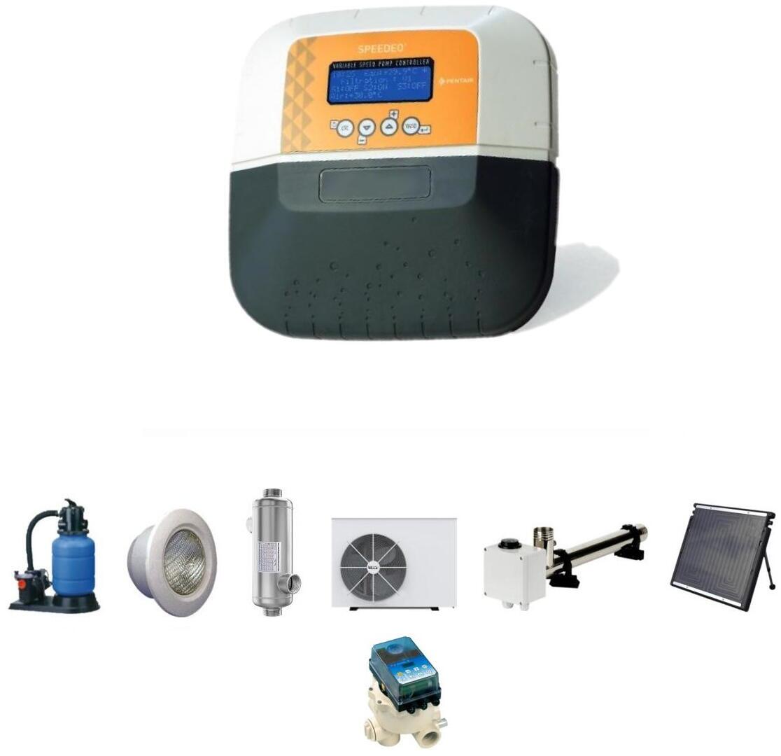 Pentair Speedeo Elektro-automatische Steuerung Filteranlage, Beleuchtung, Wärmetauscher, Wärmepumpe, Elektroheizung, Solarheizung, Rückspülung