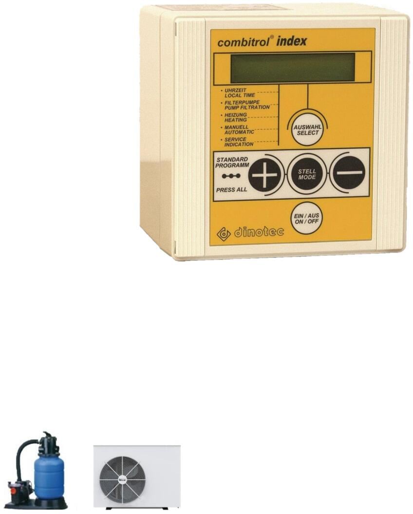 Dinotec Combitrol Index Elektro-automatische Steuerung Filteranlage, Wärmepumpe, 1,4kW, 230V