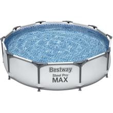 Bestway 56406 Steel Pro Max Frame Pool, 305x76cm, rund, weiß