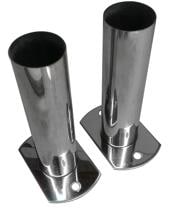 Flanschsatz für Pool Einbauleitern, Ø42mm, Edelstahl