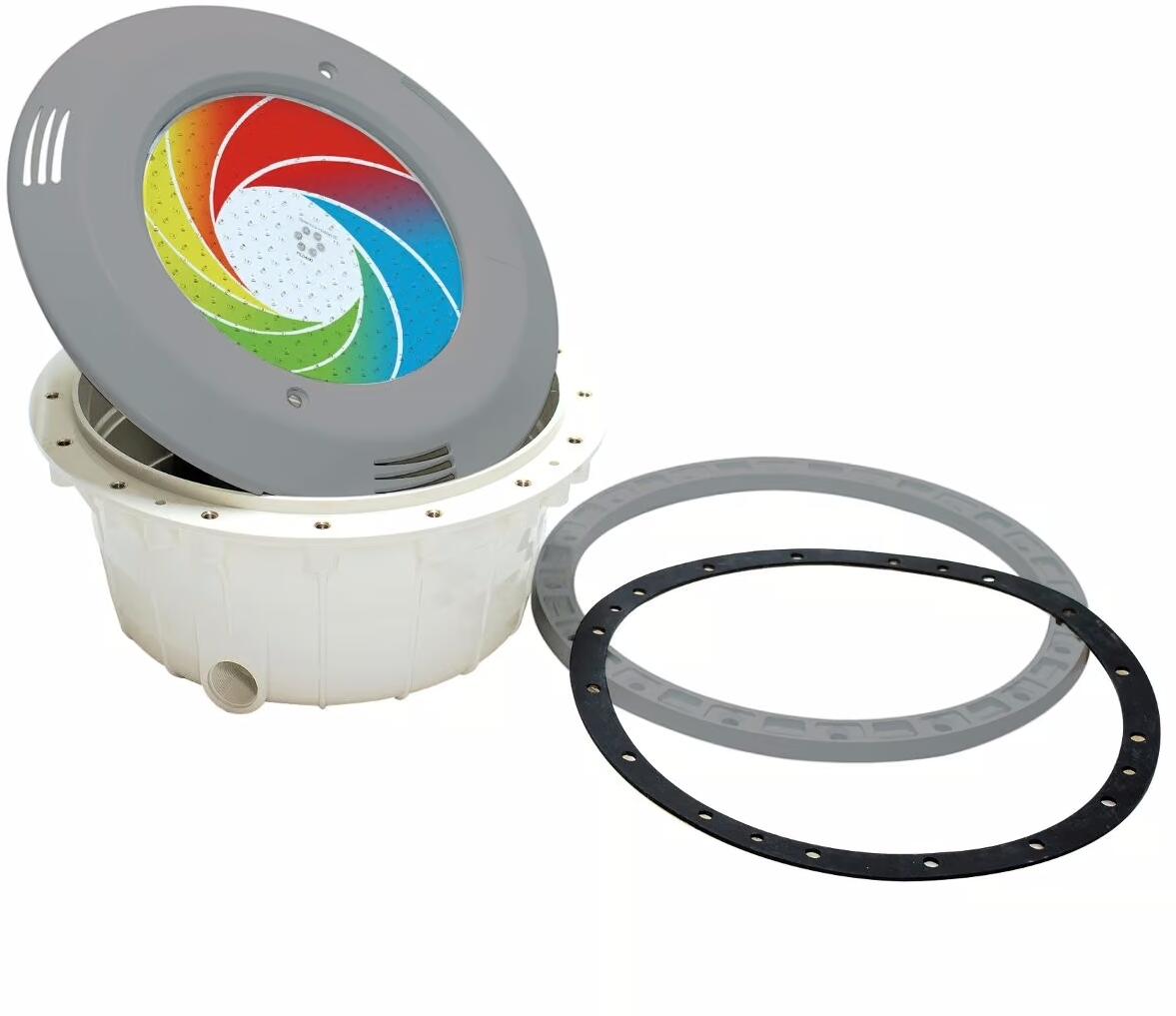 Vagner Pool Unterwasserscheinwerfer VA PF, LED, 33 Watt, 12V, RGB, Blende hellgrau