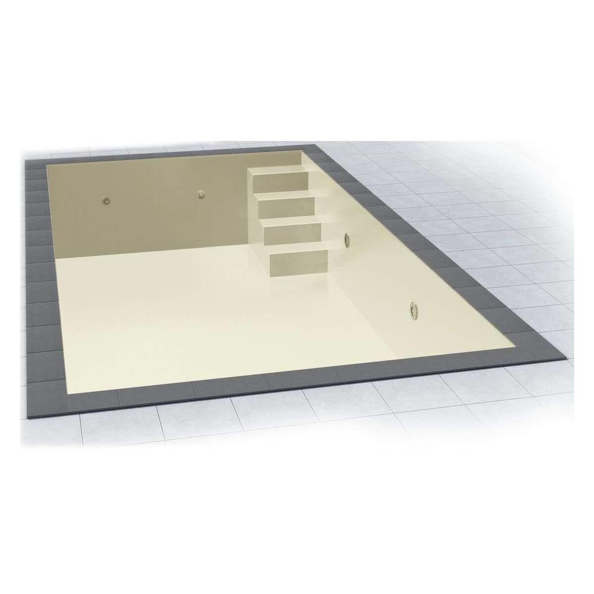 Poolfolie Grandliner Celsius für Rechteckbecken mit Ecktreppenausbildung Variofit 58cm rechts, 700x350x150cm, sandfarben