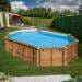 Gre Avocado Holzpool Set, 656x456x131cm, oval, Sandfilteranlage