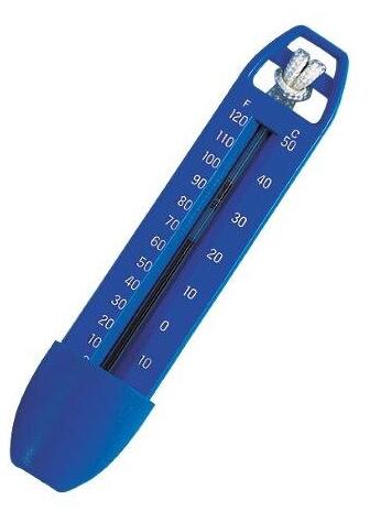 Poolthermometer Wassertemperaturmessung, nicht schwimmend, Schnur, 18cm, blau