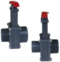 BWT PVC-Absperrschieber zur Regulation des Wasserflusses, grau