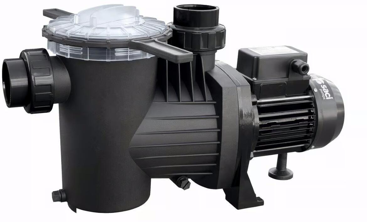 Saci Winner 50T Filterpumpe, selbstansaugend, 11,5m³/h bei 1m, 0,57/0,37kW, 230/400V, schwarz