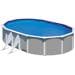 BWT myPool Feeling Stahlwand-Pool, oval, Sandfilter, Wasserpflegeset, grau
