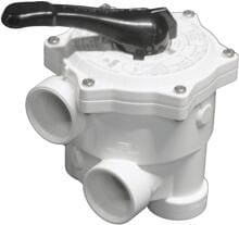 Peraqua Rückspülventil 6-Wege-Side-Mount, IG 1 1/2", weiß