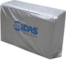 Midas Schutzhülle Winter-Abdeckung für Pool-Wärmepumpe Mida.Cosma 20, 118x51x85cm, Kunststoff, silber