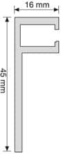 Unipool Profil gezogene Ecke 90°