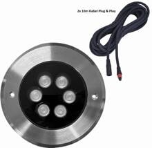 Seliger Sellux Pro 300 LED Scheinwerfer (150mm) mit 20m Kabel, mweiß 3000K, 900Lm, 24VDC, 13,2W, V4A