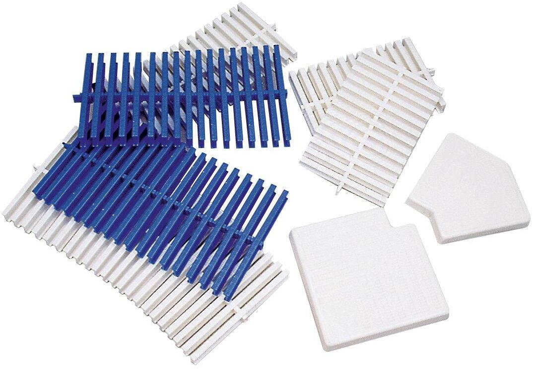 Ecken 45° für Überlaufgitter Abdeckrost für Überlaufrinne, 35x250mm, weiß