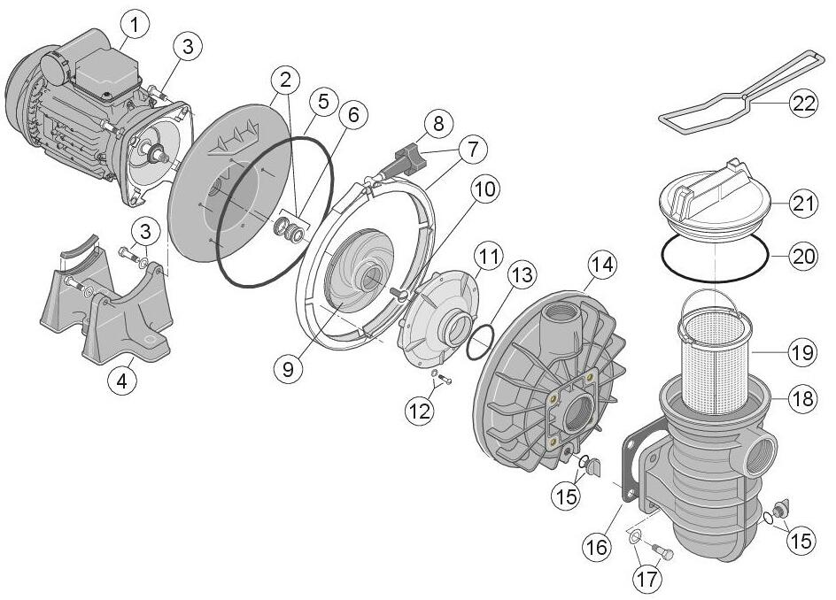 Pentair Pumpenplatte für Sta-rite 5P2R Poolfilterpumpe