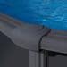 Gre Juni WPC-Pool Set, 610x375x132cm, oval, Sandfilteranlage, Sicherheitsleiter, Bodenschutzvlies, Anthrazitoptik