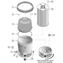 Pentair Ersatzteil unterer Tank, Filterkesselhälfte für System 2 Sta-Rite Kartuschenfilter