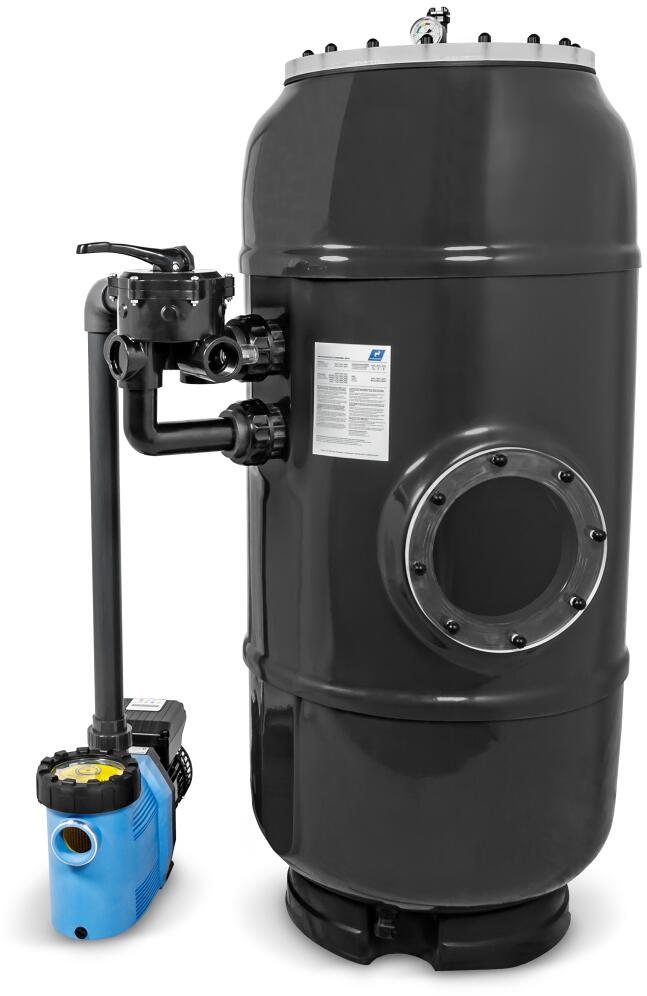 Trend Pool HSF-8 Sandfilteranlage mit Speck Badu Prime Eco VS Pumpe, 28m³/h bei 8m, Ø 760mm, 6-Wege-Ventil, 230V, anthrazit