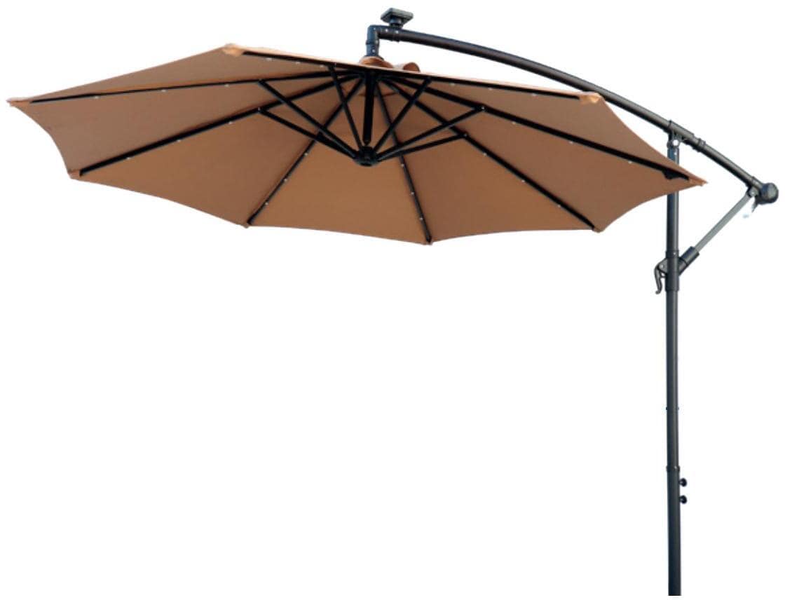 NetSpa Sonnenschirm, mit LED-Beleuchtung, ohne Fuß, beige