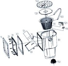 Peraqua Blendrahmen für Skimmer Ocean High 700 Pro, Edelstahl V4A, silber