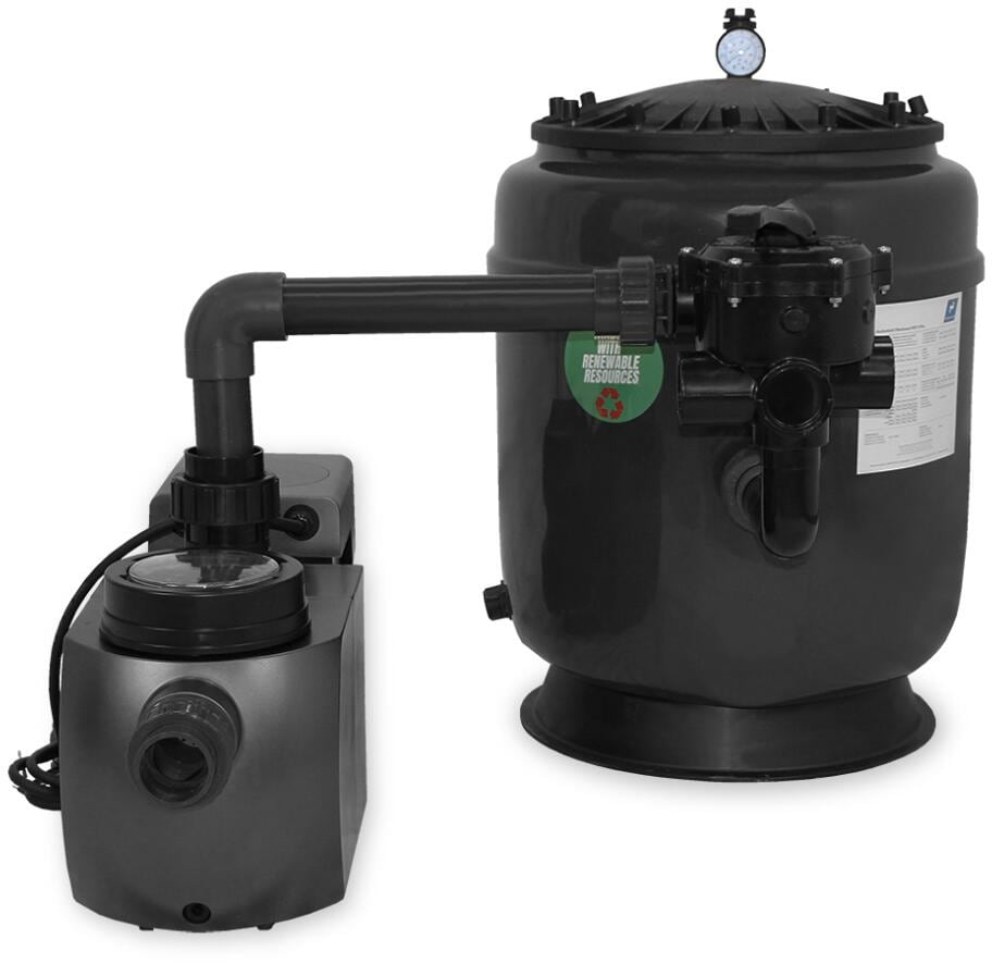 Trend Pool HSF-4 Plus Sandfilteranlage mit InverHero IH30 Pumpe, 27m³/h bei 8m, Ø 610mm, 6-Wege-Ventil, 230V, Anschluss Ø 63mm, anthrazit