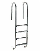 Astral Pool Einbauleiter für Styroporpool, eng, 4-stufig, Edelstahl V2A