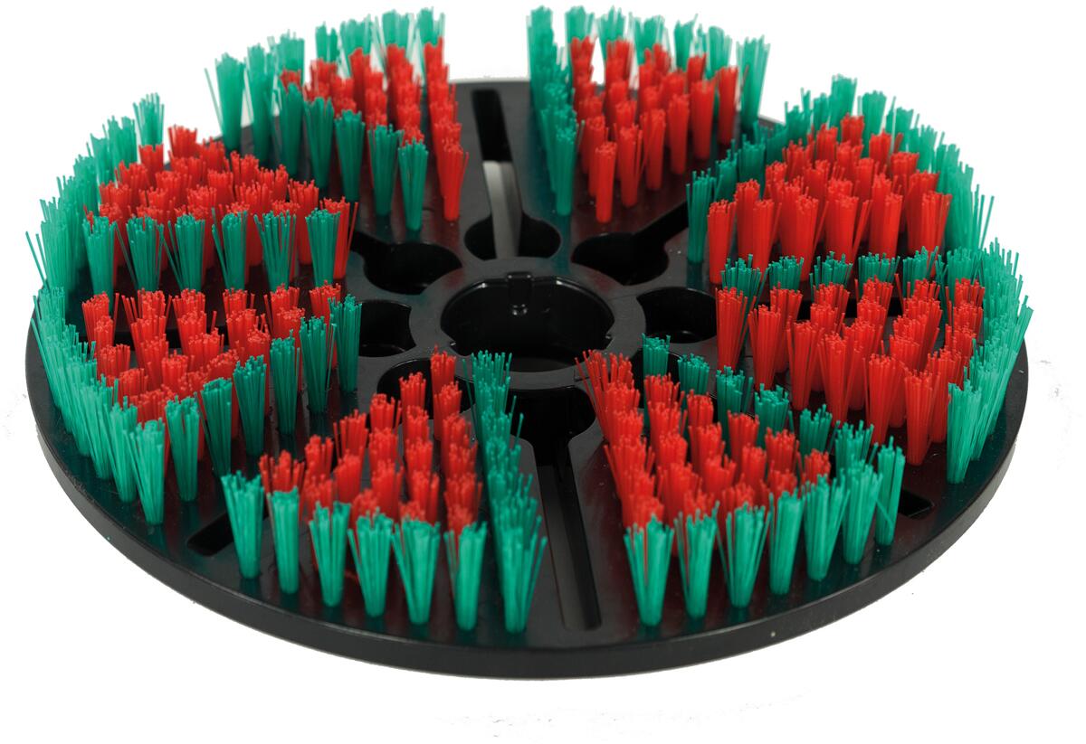 Rössle Vacugrip-Bürste Reinigungsbürste für Biber 22 Schrubber, extra hart, rot grün