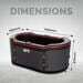 NetSpa UFC Duo Chiller Kit Eisbad, 170x92x67cm, 2 Personen, 330 Liter, 7kW, inkl. Abdeckung, grau