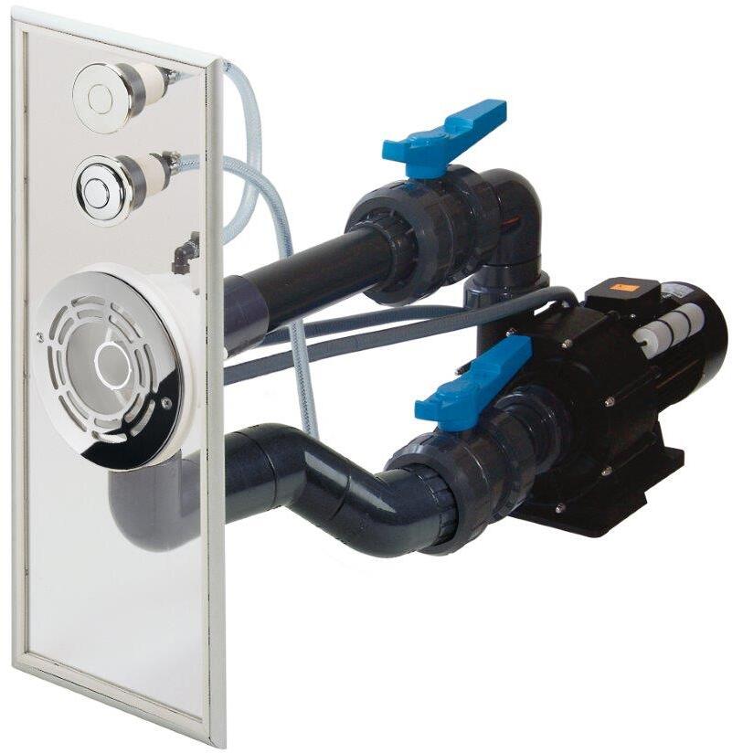 Vagner Pool Vag-Jet Gegenstromanlage, Komplettbausatz für Massivbecken, inkl. Pumpe, 2,2kW, 66m³/h, 230V, Edelstahl