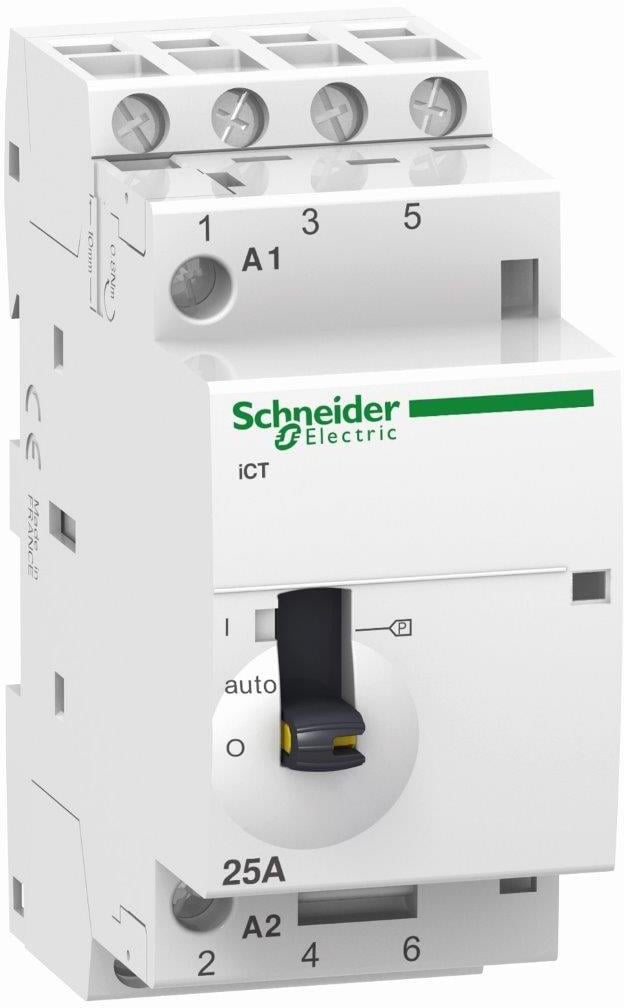 Schneider Electric Installationsschütz CT mit manueller Steuerung für Pooltechnik, 4-polig, 40A, 230-240V AC