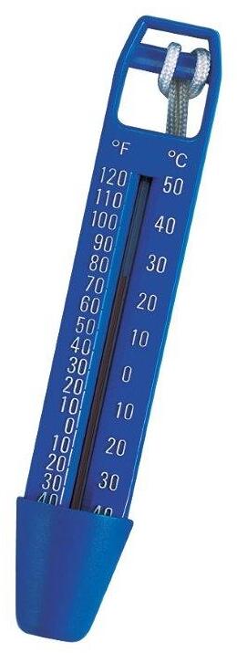 Poolthermometer mit Schnur, Länge 25cm, blau