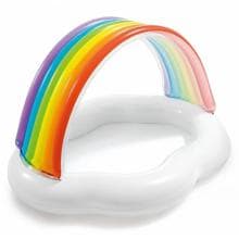 Intex Rainbow Cloud Baby Pool Planschbecken für Kinder ab 1-3 Jahren, 142x119x84cm