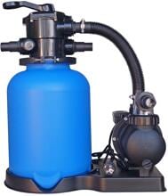 OKU Eco Sandfilteranlage mit SPS Pumpe, 6-Wege-Ventil, 230V, blau
