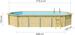 Trend Pool Holz-Pool, 700x400x124cm, achteckig, Langform, Sandfilter, blau