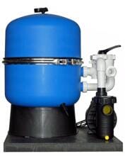 OKU 400603-6 Hawaii Sandfilteranlage mit Aqua Vario Plus Pumpe, 11m³/h bei 8m, Ø 600mm, 6-Wege-Ventil, 230V, blau