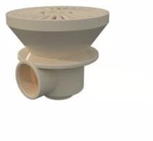 Vagner Pool Bodenablauf VA für Folienbecken, Messingeinsätze M6, Anschluss 2", sand