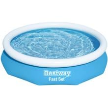 Bestway 57458 Fast Set Quick-Up Pool, Ø 305x66cm, mit Filterpumpe rund, blau