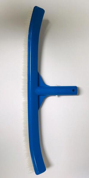 PoolCare Poolbürste Wandbürste Beckenbürste, 44cm, hochgezogen, harte Borsten, blau