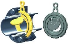 Peraqua Rückschlagklappe Rückschlagventil, Flanschanschluss, Ø 75mm / 2 1/2", PVC, grau