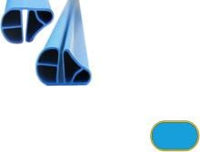 Trend-Pool Standard-Handlauf für Überhangfolie, Profilschienen-Set Oval-Pool, PVC, blau