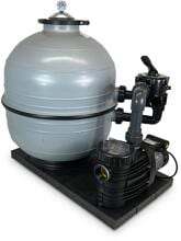 BWT Medium 600/B Sandfilteranlage mit Speck Badu Top II Pumpe, 6-Wege-Ventil, 230V, grau