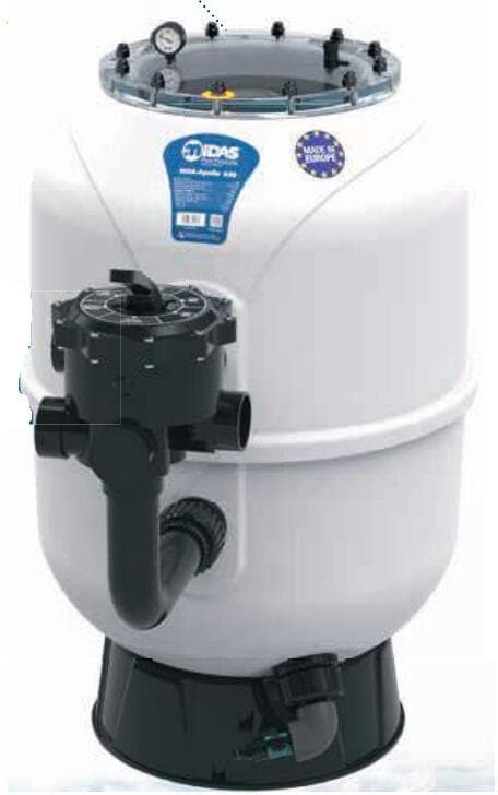 Midas Mida.Apollo Filterbehälter, 6-Wege-Ventil, Ø 780mm, signalweiß