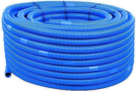 Poolschlauch geriffelt, Ø 32mm, 50m, Schnittabstand 1,1m, Kunststoff, blau