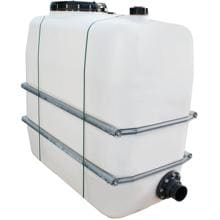 Überlauf-Zusatzbehälter Wasserspeicher komplett mit Flanschanschluss, PE, weiß